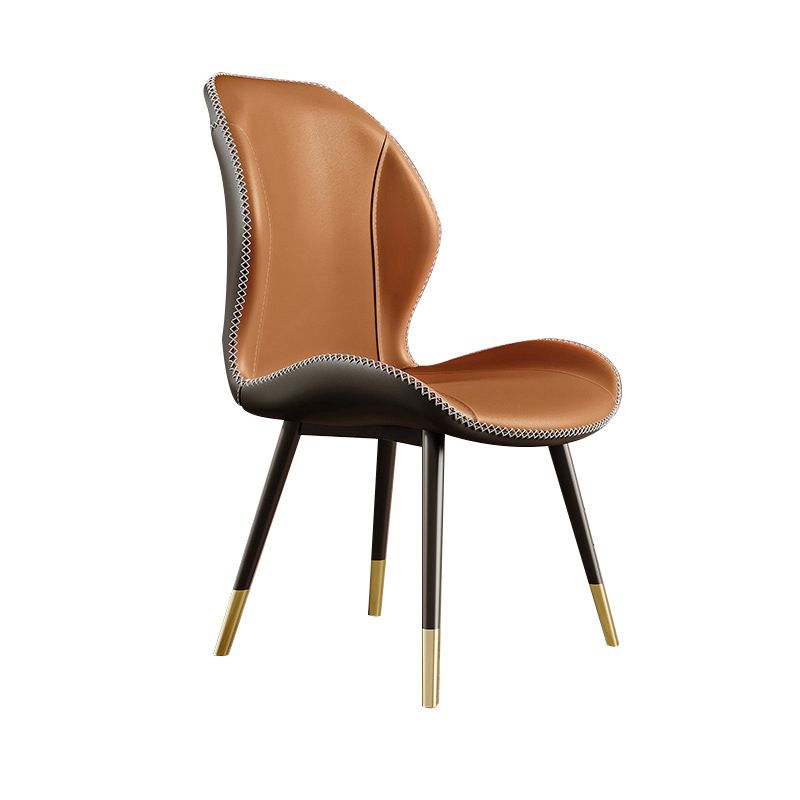 Glam Style Chair Leather Wingback Dining Chair for Kitchen Use Clearhalo 'Dining Chairs' 'Dining Tables & Seating' 'dining_chair' 'furn' 'furn_dining_chair' 'Furniture' 'Kitchen & Dining Furniture' 1200x1200_925cd93d-b776-499a-a65e-80f5f87e3053