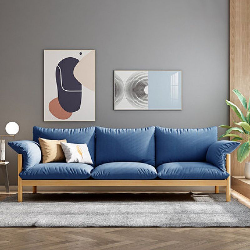 3シーター32.6 "Hアクリルウッドピロートップアームソファリビングルーム