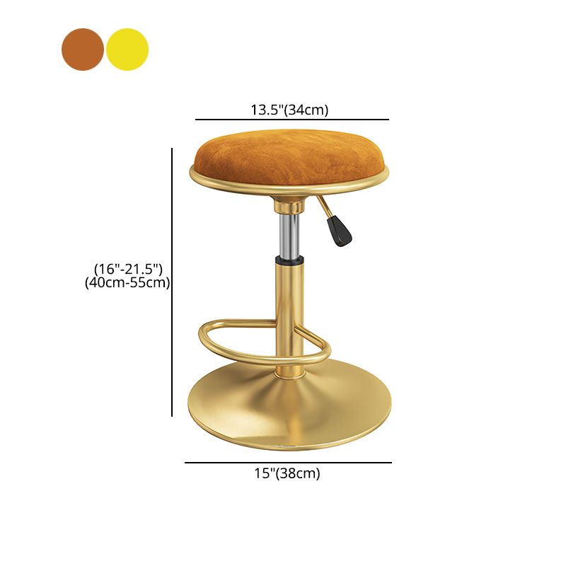 Scandinavian Design Upholstered Bar Stools with Fabric Round Stools with Footrest Clearhalo 'Bar Furniture' 'Bar Stools' 'bar_stools' 'furn' 'furn_bar_stools' 'Furniture' 'furniture_bar_stools' 'Kitchen & Dining Furniture' 1200x1200_925f4b36-7b68-4253-a2a9-4e82cb9fc7b1