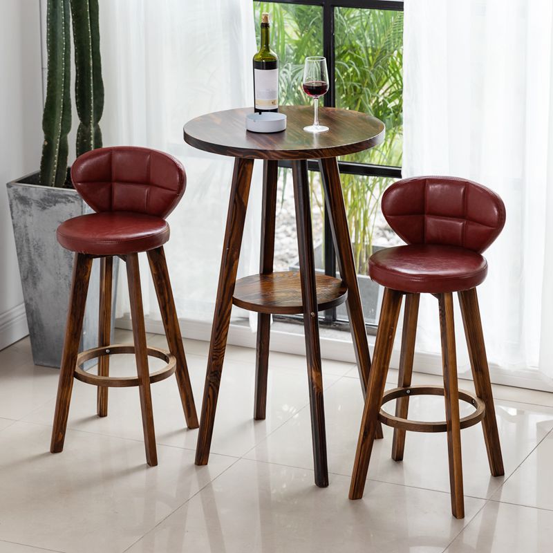 Contemporary Solid Wood Barstool Indoor Bar Stool with Footrest and Cushion Clearhalo 'Bar Furniture' 'Bar Stools' 'bar_stools' 'furn' 'furn_bar_stools' 'Furniture' 'furniture_bar_stools' 'Kitchen & Dining Furniture' 1200x1200_925fcbc3-71de-4db0-a94b-ebd143eab7d2