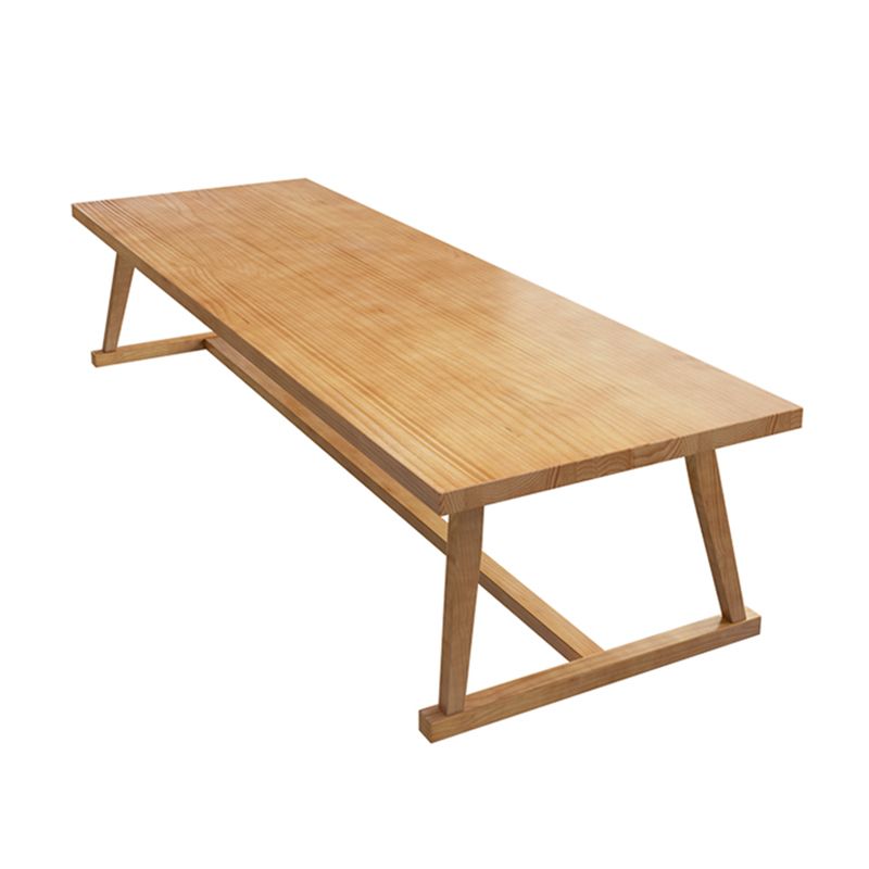 Solid Wood Contemporary Rectangular Table Wood Top Dining Table with Trestle Clearhalo ' dining_table' 'Dining Tables & Seating' 'Dining Tables' 'furn' 'furn_dining_table' 'Furniture' 'furniture_dining_table' 'Kitchen & Dining Furniture' 'kitchen&dining_furn' 'kitchen' 'kitchen_dining_table' 1200x1200_9260b68d-0299-412d-8ade-5ff0309622a4