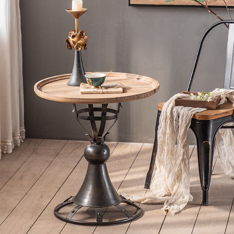 Tavolino in legno rotondo in legno rotondo francese tavolino.