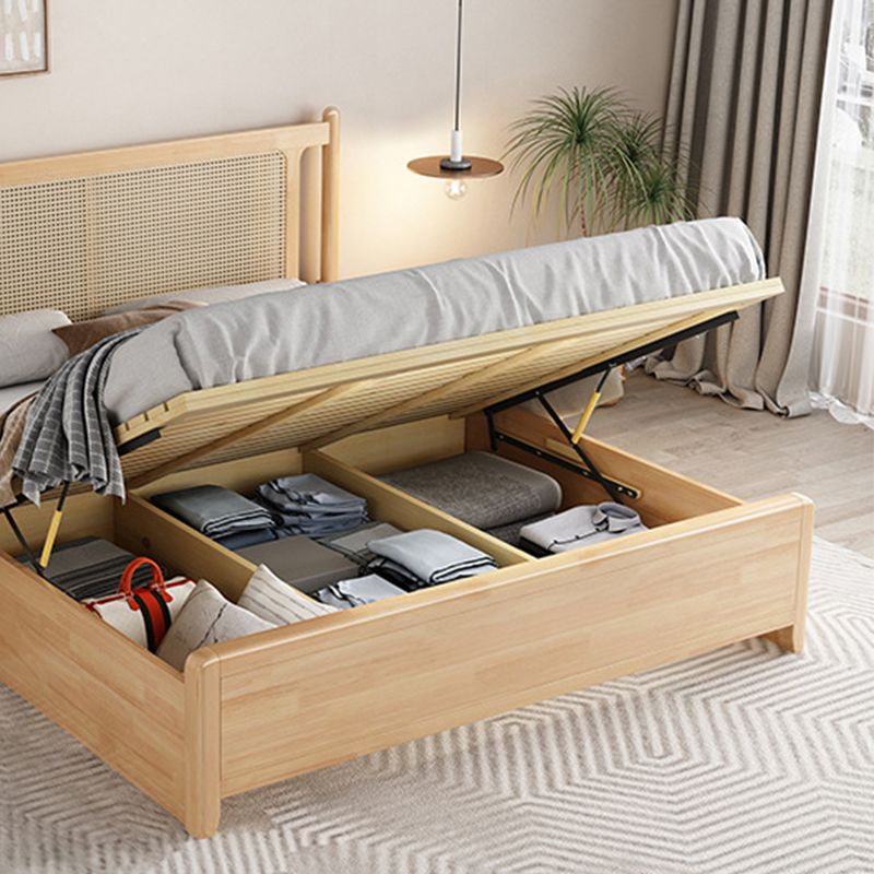 Lit standard en bois massif couleurs massives lit tropical avec des jambes en or personnalisées