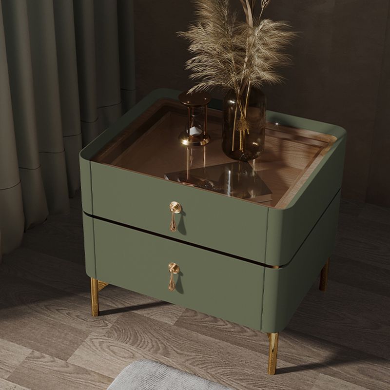 Gambe gambe in vetro in vetro da 2 pollici glam incluso da 19 pollici incluso tavolo da notte