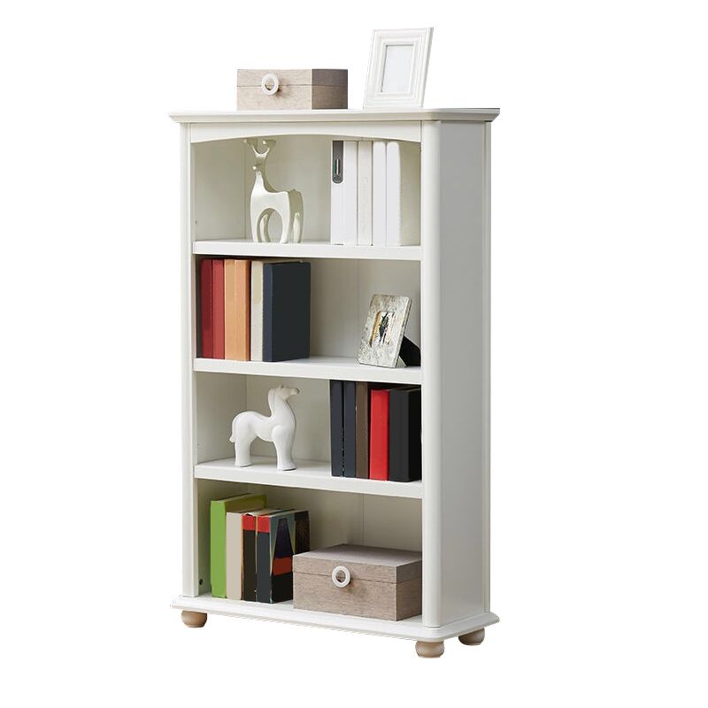 Wooden Closed Back Bookcase Standard Contemporary Bookshelf with Shelves