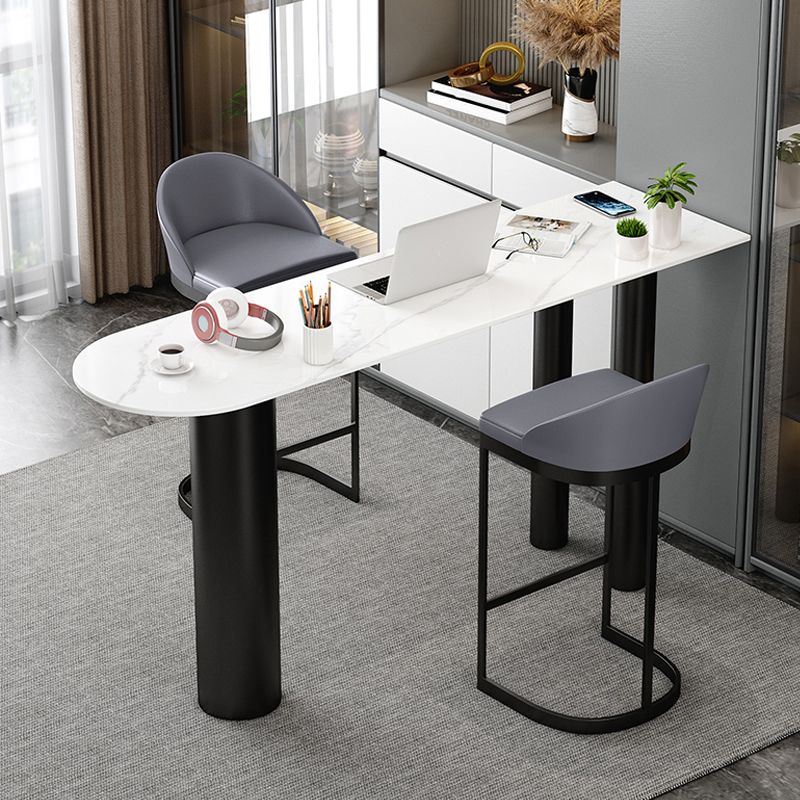 White Modern Style Specialty Bar Table in Faux Marble and Wood Milk Tea Shop Bar Table Clearhalo 'Bar Furniture' 'Bar Tables' 'bar_tables' 'furn' 'furn_bar_tables' 'Furniture' 'furniture_bar_tables' 'Kitchen & Dining Furniture' 1200x1200_9265cd69-9cfa-4cd7-be26-84ed5483ecf5