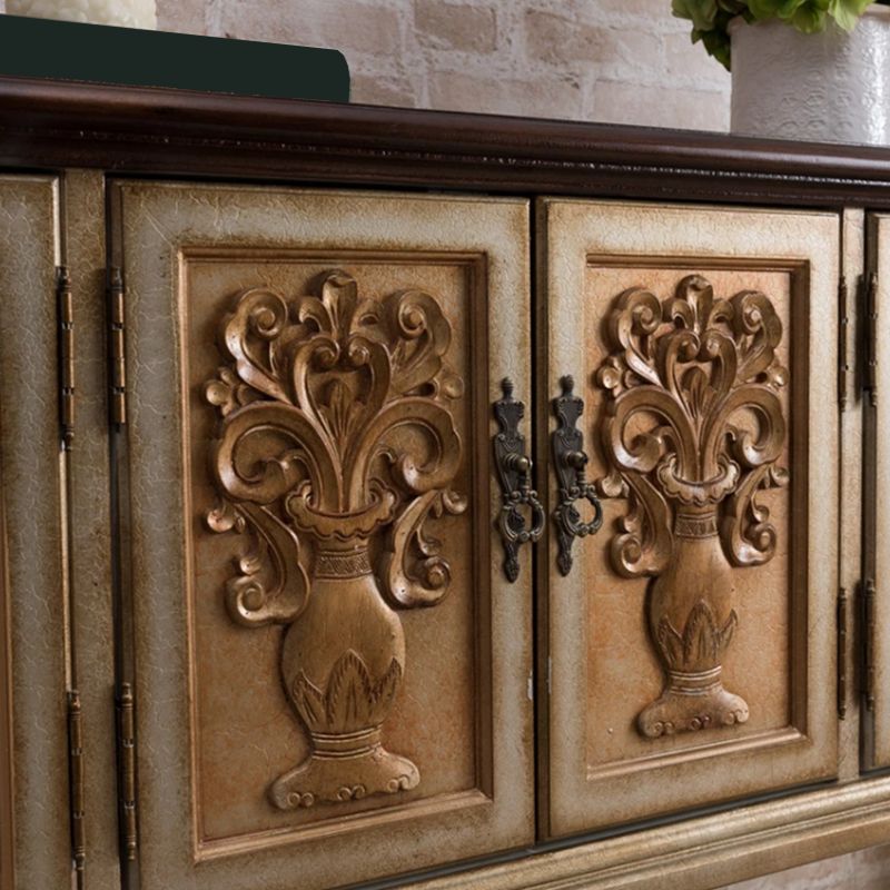 36.6" Tall Wood 3- Door Accent Cabinet, Industrial Cabinet, Distressed Wood Clearhalo 'Cabinets & Chests' 'cabinets_chests' 'furn' 'furn_cabinets_chests' 'Furniture' 'Living Room Furniture' 1200x1200_9265dcc6-603a-41af-b5bf-471732c0eff3