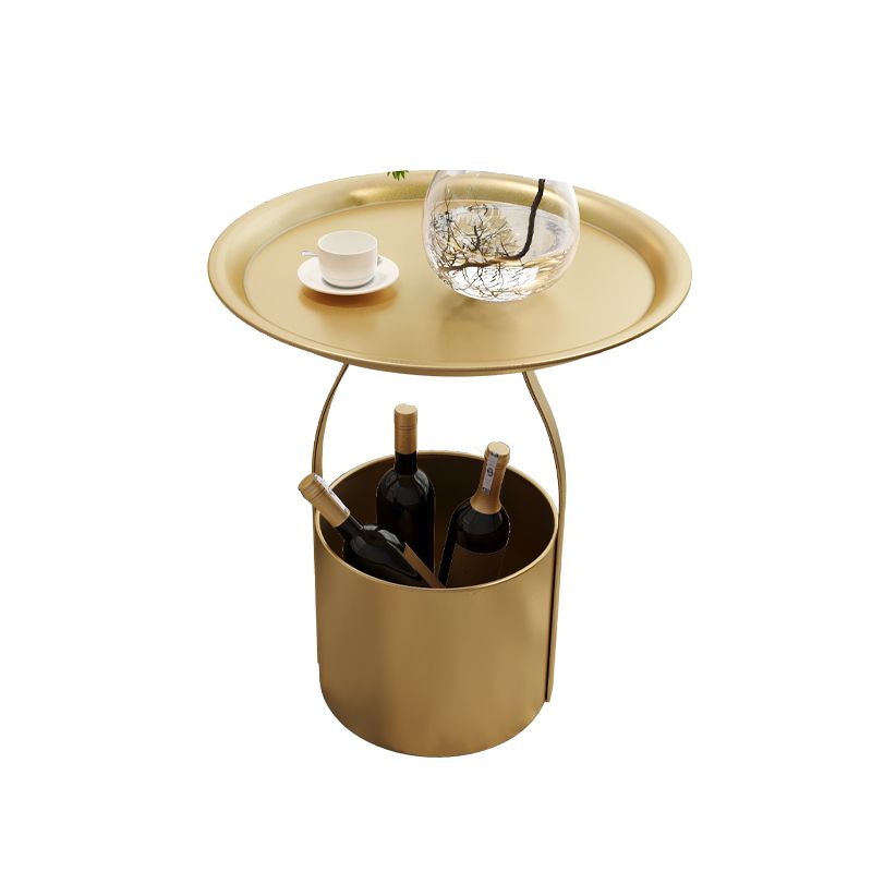 Mid-Century Metal Side End Table Tray Top Corner Table for Living Room