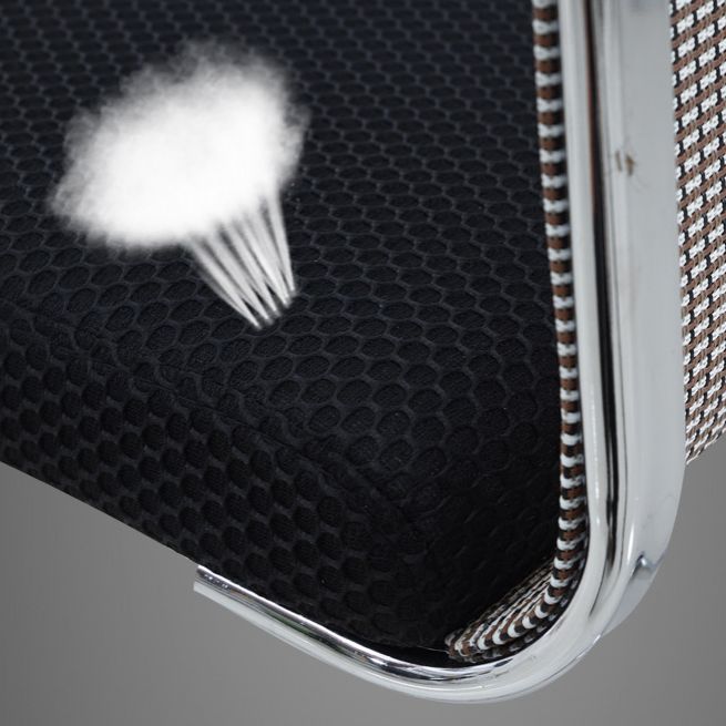 Chaise de bureau à cadre argenté sans fauteuil AirGrid pénible avec respirabilité