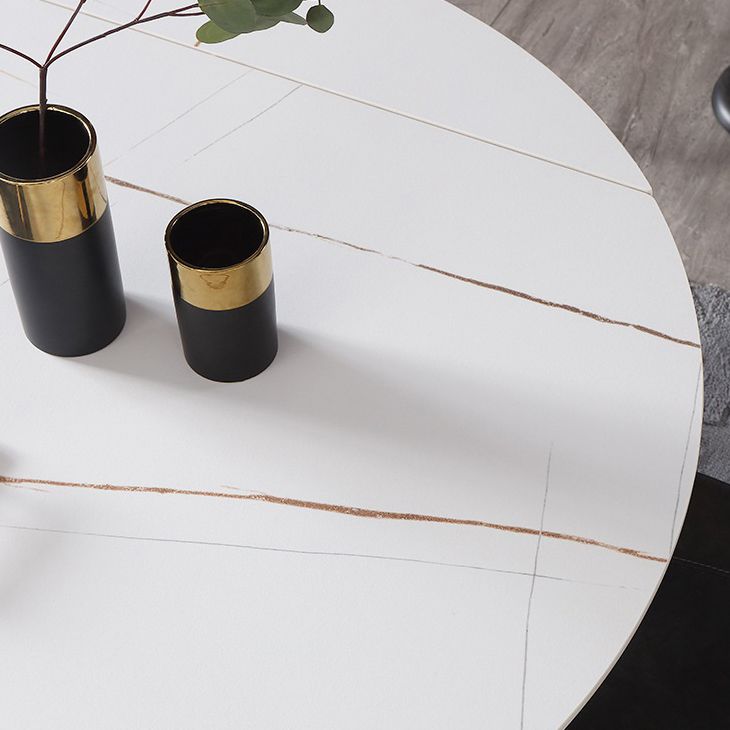 Tavolo da pranzo in pietra sinterizzato rettangolare mobili moderni con base di piedistallo