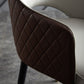 Silla de comedor de espalda abierta sillas laterales de comedor de cuero moderno