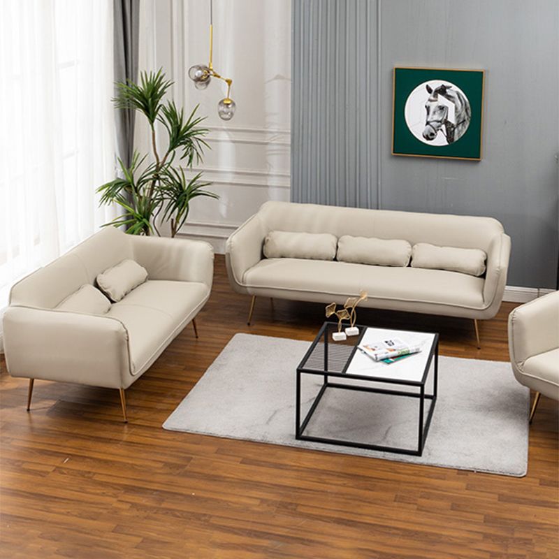 Faux Leather Sofa 29.52" D x 31.49" H Flared Arm Sofa for Living Room Clearhalo 'furn' 'furn_sofas' 'Furniture' 'Living Room Furniture' 'Sofa' 'sofas' 1200x1200_9269b161-1c94-4e2e-bb6b-1b51bf7d9126