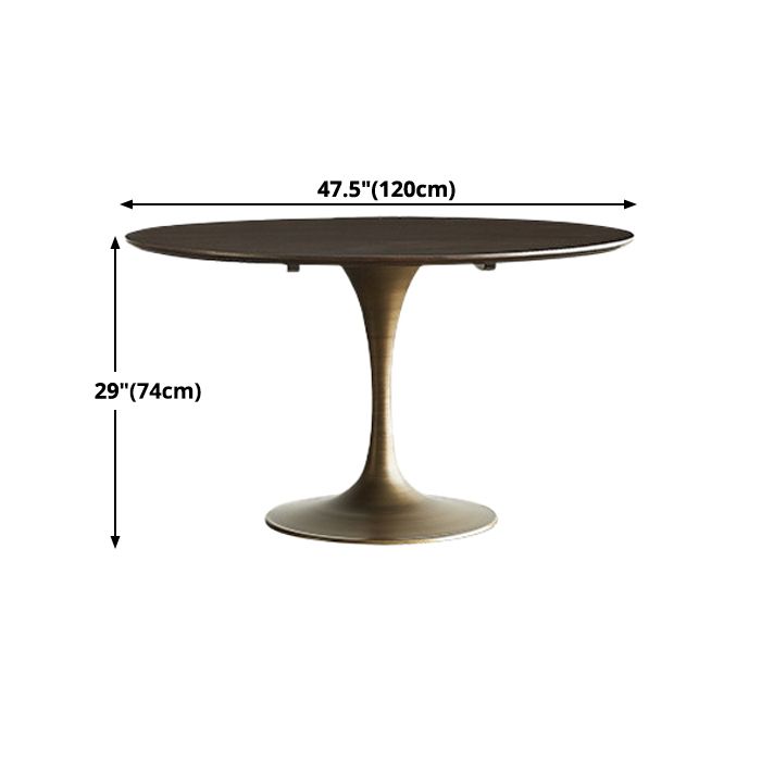 Round Tulip Base Dinette Table Traditional Luxury Dining Room Table for Home Clearhalo ' dining_table' 'Dining Tables & Seating' 'Dining Tables' 'furn' 'furn_dining_table' 'Furniture' 'furniture_dining_table' 'Kitchen & Dining Furniture' 'kitchen&dining_furn' 'kitchen' 'kitchen_dining_table' 1200x1200_9269ddc2-a380-46f6-94b9-4c87689bbec0