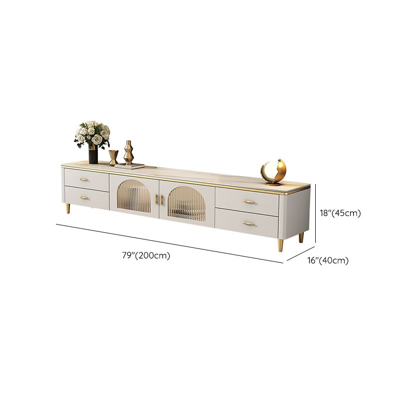Stone Media Console TV Stand Modern TV Stand Console with Legs Clearhalo 'furn' 'furn_tv_stands_entertainment_centers' 'Furniture' 'Living Room Furniture' 'TV Stands & Entertainment Centers' 'TV Stands & Media Storage Furniture' 'tv_stands_entertainment_centers' 1200x1200_926a6f0e-db9b-4aee-b82b-bf200d89ad5e
