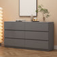 Modern Horizontal Storage Chest with 6 Soft-Close Drawers for Home