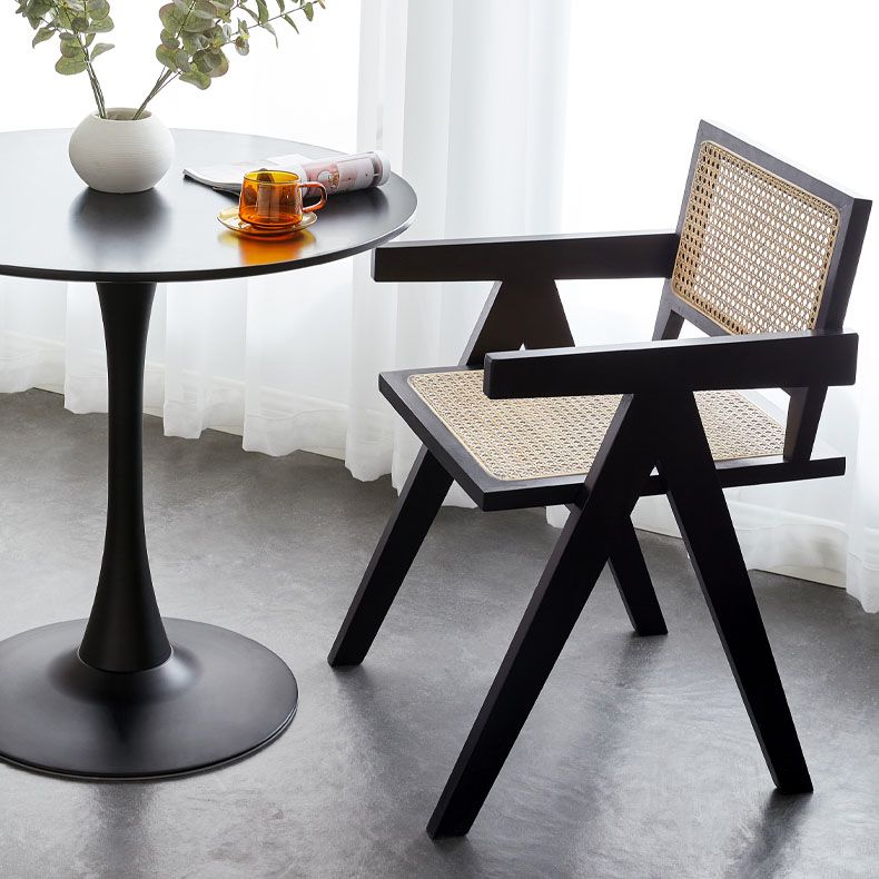 Modern Solid Wood Home Dining Arm Chair Open Back Dining Side Chair Clearhalo 'Dining Chairs' 'Dining Tables & Seating' 'dining_chair' 'furn' 'furn_dining_chair' 'Furniture' 'furniture_dining_chair' 'Kitchen & Dining Furniture' 1200x1200_926c95c0-958f-4bdc-b819-5b0c6f2a68a8