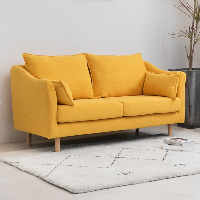 Modern Velvet 2-seat Loveseat with Pillow Top Arm for Apartment 31.5"H Clearhalo 'furn' 'furn_sofas' 'Furniture' 'furniture_sofas' 'kitchen' 'kitchen_sofas' 'Living Room Furniture' 'Sofa' 'sofas' 1200x1200_926cb82f-c363-49ee-9c82-96a347fff186