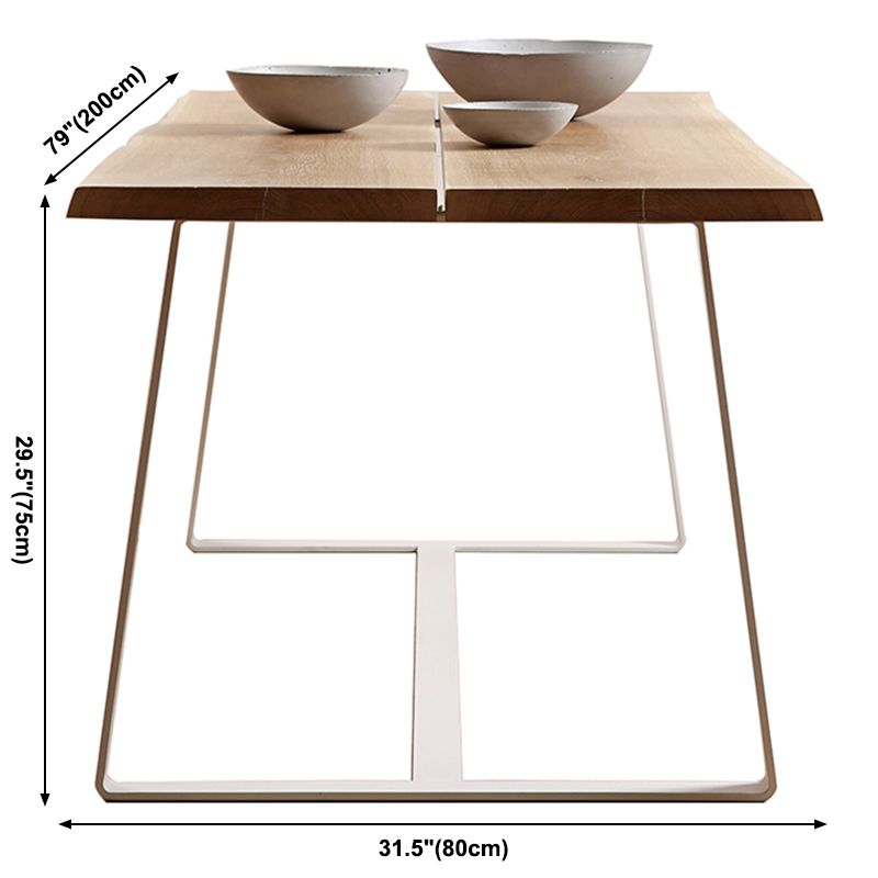 Minimalist Wood Rectangle Shape Dining Table Kitchen Standard Dining Table with Trestle Base Clearhalo ' dining_table' 'Dining Tables & Seating' 'Dining Tables' 'furn' 'furn_dining_table' 'Furniture' 'furniture_dining_table' 'Kitchen & Dining Furniture' 'kitchen&dining_furn' 'kitchen' 'kitchen_dining_table' 1200x1200_926e0389-ac98-4cc2-9e33-2daa3b35ab11