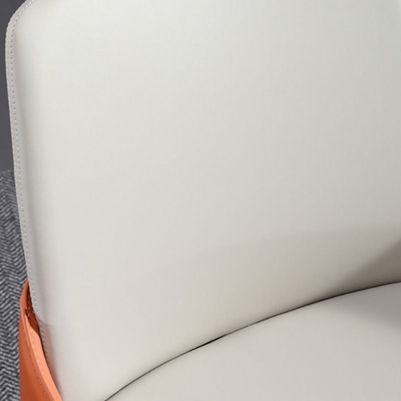 Eigentijdse metalen eetkamer stoel stoel faux lederen zijstoel voor eetkamer