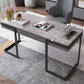 Scrivania per ufficio in acciaio Home Office 29.5 "H moderno scrittura di scrittura grigia con cassetti
