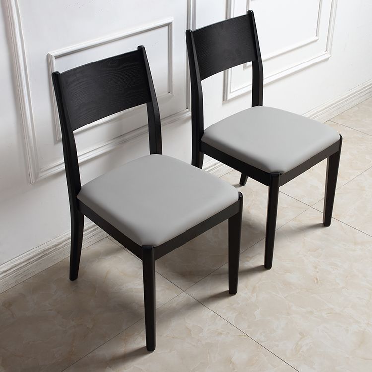 Industrial Dining Chair Open Back Chair with Black Wood Legs for Home Use Clearhalo ' kitchen&dining_furn' 'Dining Chairs' 'Dining Tables & Seating' 'dining_chair' 'furn' 'furn_dining_chair' 'Furniture' 'furniture_dining_chair' 'Kitchen & Dining Furniture' 'kitchen' 1200x1200_92718558-c173-49a2-945b-4e38e8d2867b