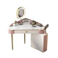Contemporary Rectangle Make-up Vanity with 3 Drawers and Metal Base