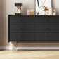 Ultra-Modern Double Dresser Solid Pine Storage Chest Dresser for Bedroom