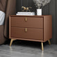 Solid Wood Accent Table Nightstand Glam Night Table with 2-Drawer Clearhalo 'Bedroom Furniture' 'furn' 'furn_night_stand' 'Furniture' 'night_stand' 'Nightstands' 1200x1200_92722e57-740b-4908-9273-e7ae0cfe287a