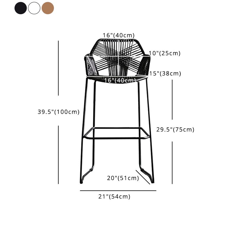 Modern Counter Bar Stool Plastic Armed Bar Stool with Footrest and Backrest Clearhalo 'Bar Furniture' 'Bar Stools' 'bar_stools' 'furn' 'furn_bar_stools' 'furniture_bar_stools' 'Kitchen & Dining Furniture' 'kitchen&dining_furn' 'kitchen' 'kitchen_furn' Furniture' 1200x1200_9272502e-43d3-4adf-a3fc-dff4f2d05920