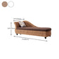 Upholstered Chaise Rattan Chaise Lounge Chair for Bedroom and Living Room