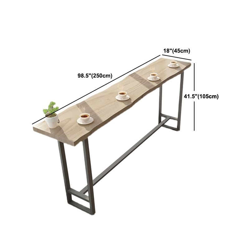 Table de table de bar à bois massif moderne