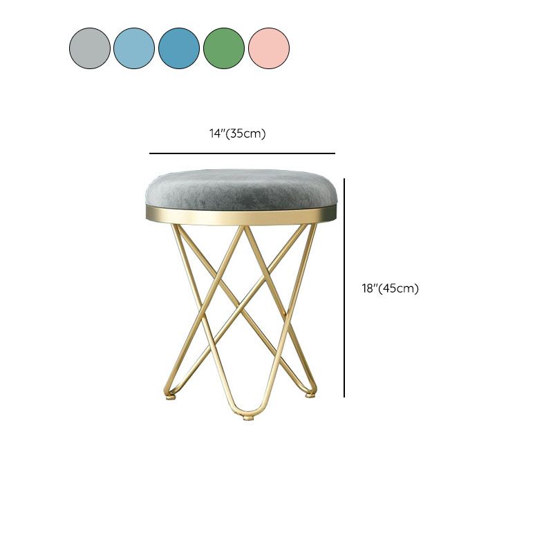 Solid Color Fabric Standard Stool Modern Style Simple Round Cushion Stool Clearhalo 'furn' 'furn_ottomans_poufs' 'Furniture' 'Living Room Furniture' 'Ottomans & Poufs' 'ottomans_poufs' 1200x1200_9274d0e2-c22c-4618-a1da-81f4fd129ee7