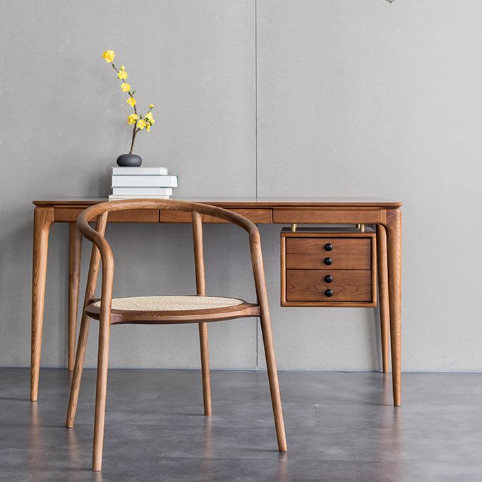 Indoor Solid Wood Dining Chair Open Back Dining Arm Chair for Dining Room