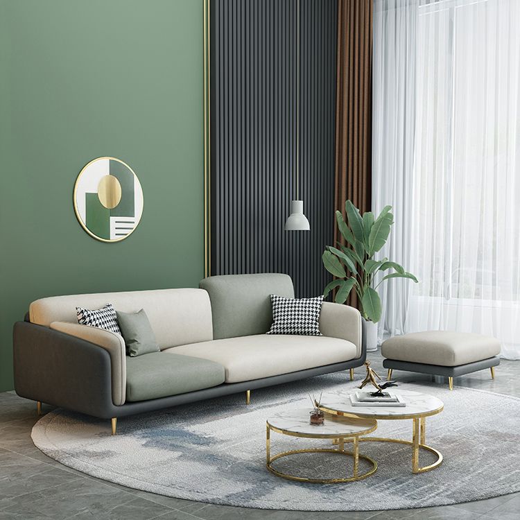 Contemporary Faux Leather Stain Resistant Standard Settee Couch Clearhalo 'furn' 'furn_sofas' 'Furniture' 'Living Room Furniture' 'Sofa' 'sofas' 1200x1200_92758066-ec25-4e0d-943f-f7d978424722