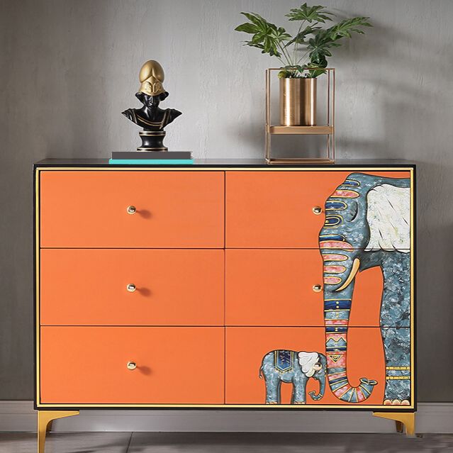 Horizontal Glam Double Chest Soft-Close Drawers Storage Chest Clearhalo 'Bedroom Furniture' 'Dressers & Chests' 'dressers_chests' 'furn' 'furn_dressers_chests' 'Furniture' 1200x1200_92773a62-096b-48e3-b33a-52308fb841c6