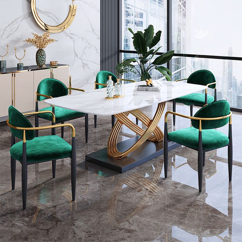Rectangle Pedestal Luxury Dining Table Three-Color Fixed Table of Sintered Stone Clearhalo ' dining_table' 'Dining Tables & Seating' 'Dining Tables' 'furn' 'furn_dining_table' 'Furniture' 'furniture_dining_table' 'Kitchen & Dining Furniture' 'kitchen&dining_furn' 'kitchen' 'kitchen_dining_table' 1200x1200_9277bda1-4c0f-47a2-8aff-0b33132dc3a1