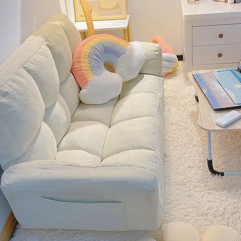 Scandinavian Cotton-Blend Sofa Convertible Tufted Sofa Bed with Pillows Clearhalo 'furn' 'furn_sofas' 'Furniture' 'furniture_sofas' 'Living Room Furniture' 'Sofa' 'sofas' 1200x1200_92781031-2f17-46ee-8d88-6c27bc9490e6