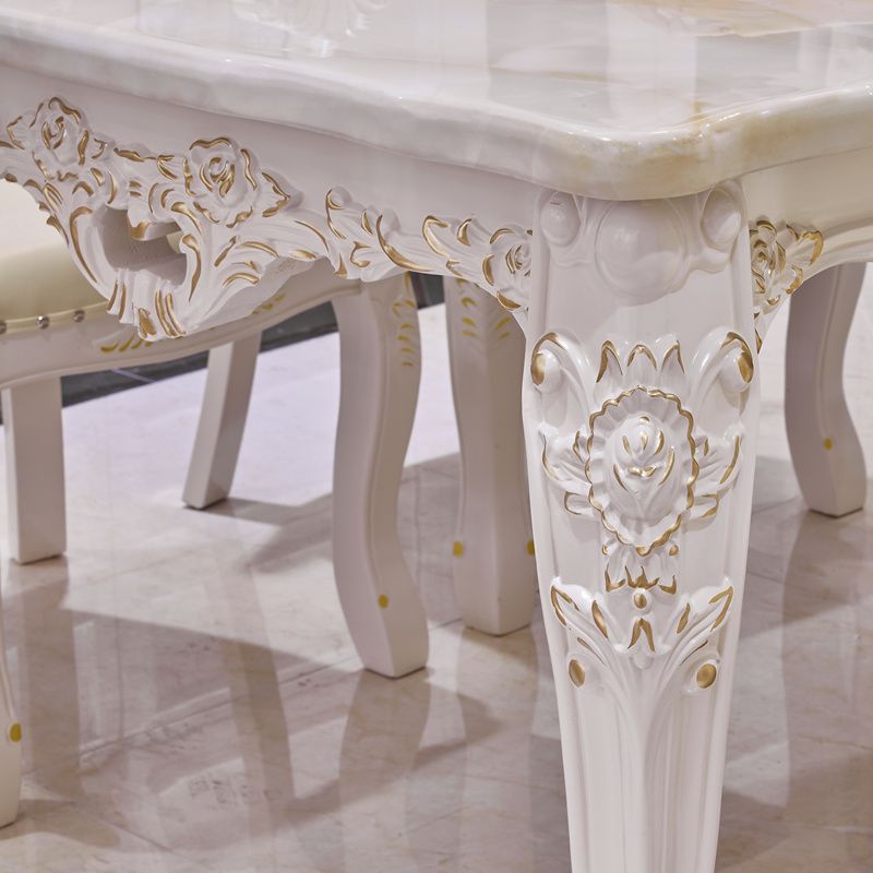 Solid Wood Victorian Rectangle Table Marble Dining Table with 4 Legs Clearhalo ' dining_table' 'Dining Tables & Seating' 'Dining Tables' 'furn' 'furn_dining_table' 'Furniture' 'furniture_dining_table' 'Kitchen & Dining Furniture' 'kitchen&dining_furn' 'kitchen' 'kitchen_dining_table' 1200x1200_927a6e25-356e-48ee-b4f0-e0a08b18a208