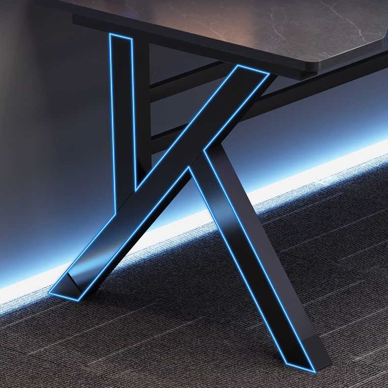 23.62" W Industrial Office Desk Antique Finish Secretary Desk with Metal Legs Clearhalo 'furn' 'furn_office_desk' 'Furniture' 'Office Desks' 'Office Furniture' 'office_desk' 1200x1200_927be7a1-0b88-4a8d-ad04-3389828821af