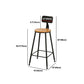 Ensemble de bar moderne 1/2/5 pièces Table de bar en bois massif avec repose-pieds tabourets de bar