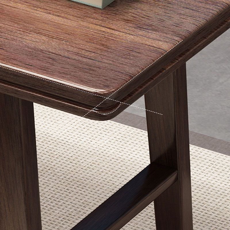 Bureau d'écriture en bois massif bureau de bureau piédestal avec 2 tiroirs pour salle d'étude