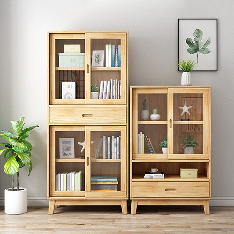 Modern Style Bookshelf Closed Back Standard Wooden Bookcase for Home