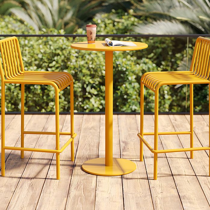 1/3/4 Pieces Industrial Round Bar Table Set Pub Table with Metal Pedestal Clearhalo 'Bar Furniture' 'furn' 'furn_home_bar_bar_sets' 'Furniture' 'Home Bars & Bar Sets' 'home_bar_bar_sets' 'Kitchen & Dining Furniture' 1200x1200_9282201a-85c4-4810-b3a9-e66f3b9f2150