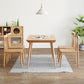 Rectangle Luxury Dining Table Wood Color Fixed Table with Beechwood Solid Wood