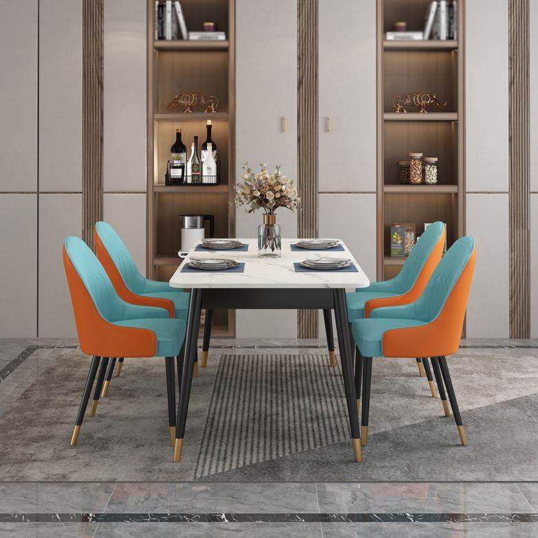Modern Style Sintered Stone Dinette Set with Rectangle Table Dining Room Furniture for Dining Room Clearhalo 'Dining Room Sets' 'Dining Tables & Seating' 'dining_room_set' 'furn' 'furn_dining_room_set' 'Furniture' 'furniture_dining_room_set' 'Kitchen & Dining Furniture' 'kitchen&dining_furn' 'kitchen' 1200x1200_9284447a-a75e-46fb-94fb-8fe03ecf661c
