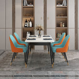 Modern Style Sintered Stone Dinette Set with Rectangle Table Dining Room Furniture for Dining Room Clearhalo 'Dining Room Sets' 'Dining Tables & Seating' 'dining_room_set' 'furn' 'furn_dining_room_set' 'Furniture' 'furniture_dining_room_set' 'Kitchen & Dining Furniture' 'kitchen&dining_furn' 'kitchen' 1200x1200_9284447a-a75e-46fb-94fb-8fe03ecf661c