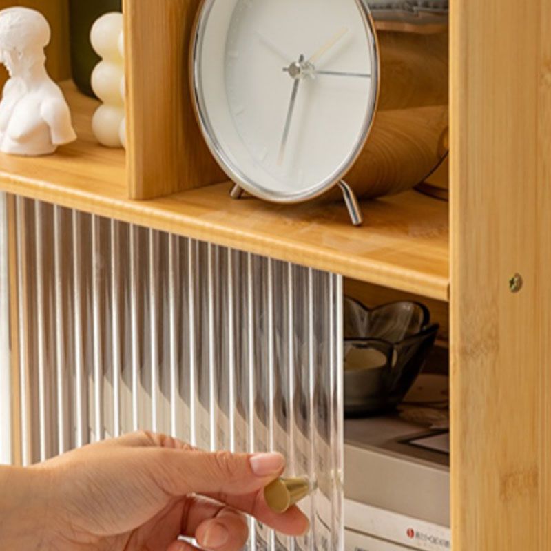 Zeitgenössischer offener Rückenhorizontales Bücherregal Bamboo -Buchhandel für Büro