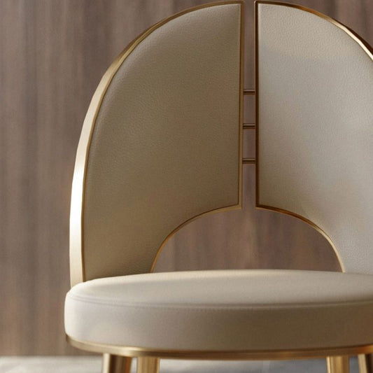 Silla lateral estilo glam cuero 4 piernas silla de comedor para comedor