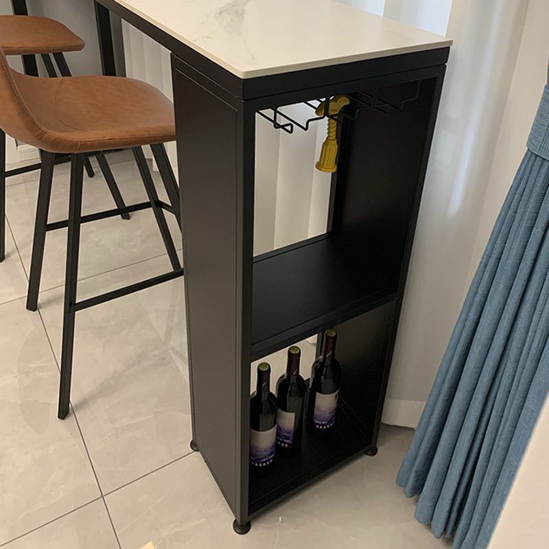 Indoor 1/2/3 Pieces Pub Dining Set Industrial Table and Stool Set with Storage Clearhalo 'Bar Furniture' 'furn' 'furn_home_bar_bar_sets' 'Furniture' 'Home Bars & Bar Sets' 'home_bar_bar_sets' 'Kitchen & Dining Furniture' 1200x1200_9286a792-07d2-4968-947b-c860a0ca827e