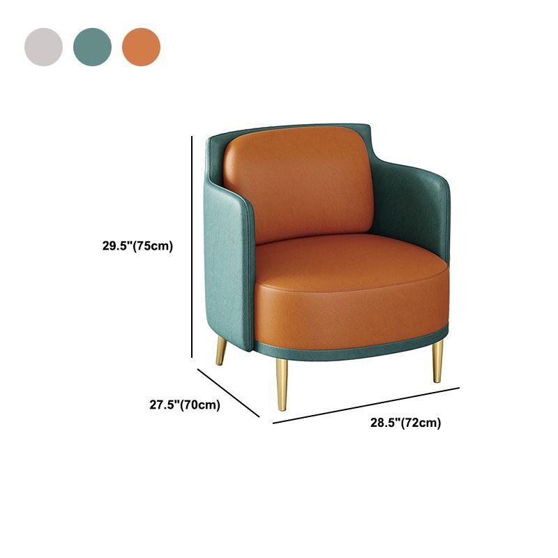 Modern Sloped Arm Curved Sofa Faux Leather Moon Shape Sofa for Living Room Clearhalo 'furn' 'furn_sofas' 'Furniture' 'Living Room Furniture' 'Sofa' 'sofas' 1200x1200_9286e571-53fa-4267-b09c-06dcb55eee88